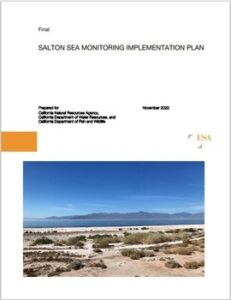 Salton Sea Monitoring Implementation Plan Cover Image