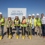 Members of the SSMP team with shovels at SCH project site