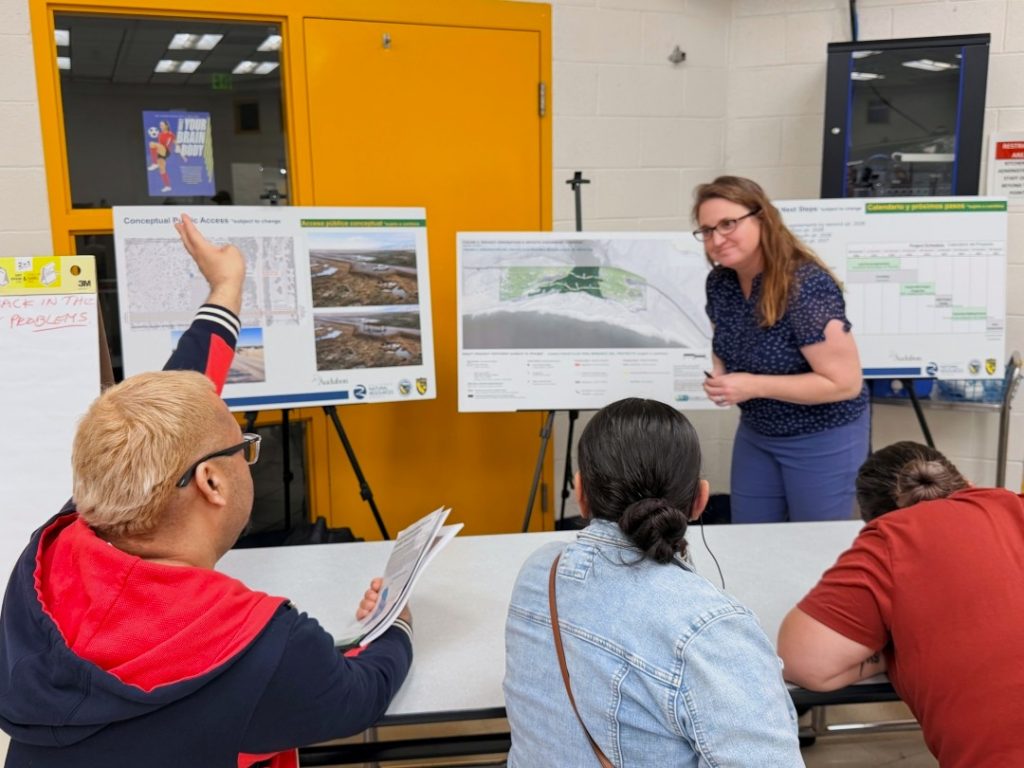 Megan Giglini from the Department of Water Resources at the Bombay Beach Wetlands Enhancement Project Station